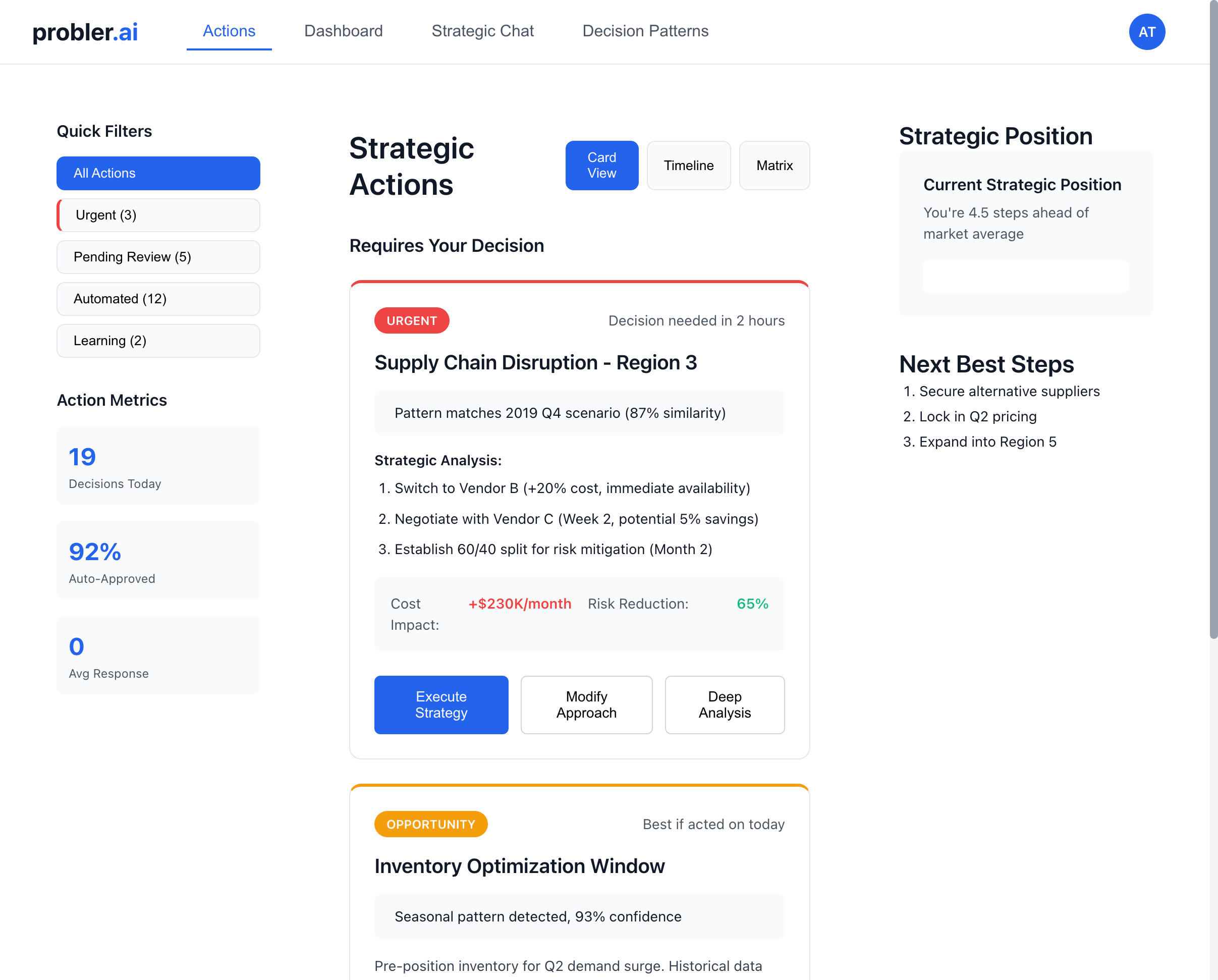 Probler.ai Desktop Dashboard